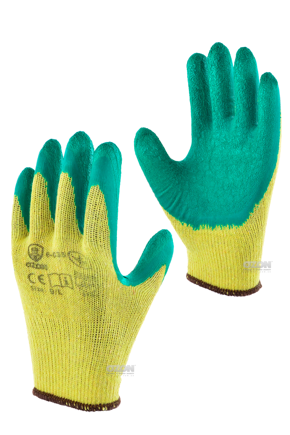 12 пар рукавички п/к з покриттям зі спіненого латексу, полегшені 6-035 - Фото 1