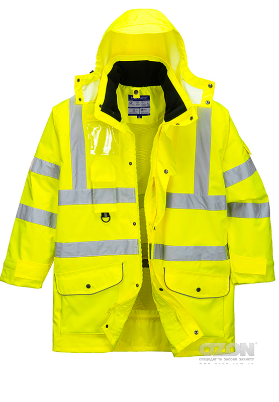Світловідбиваюча дорожня куртка Portwest S427, 7-в-1 жовтий - Фото 1