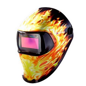 Зварювальна маска 3M™ Speedglas 100V "вогняний", з фотофільтром, затемнення 3/8-12