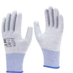 Антистатические перчатки OZON 5-500 без покрытия, серые