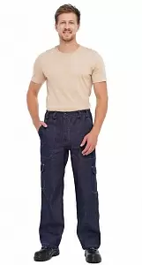 Джинсовые рабочие брюки Деним К6, т.синий